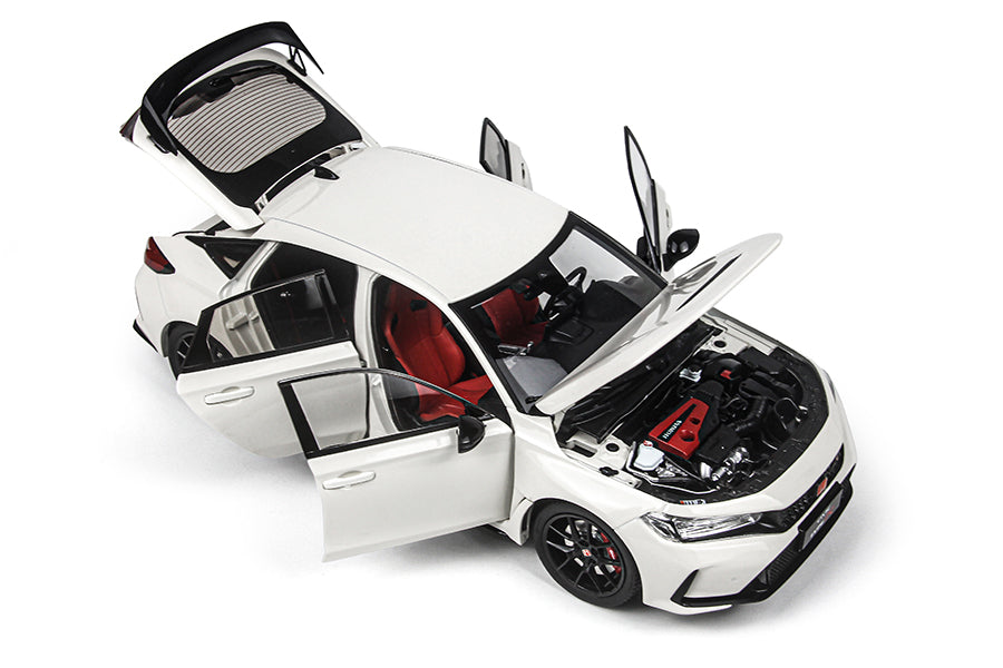 1:18 Honda Civic Type-R FL5 2023 Detailed Diecast Model Car/Collectible - Championship White - VTEC SLAYER