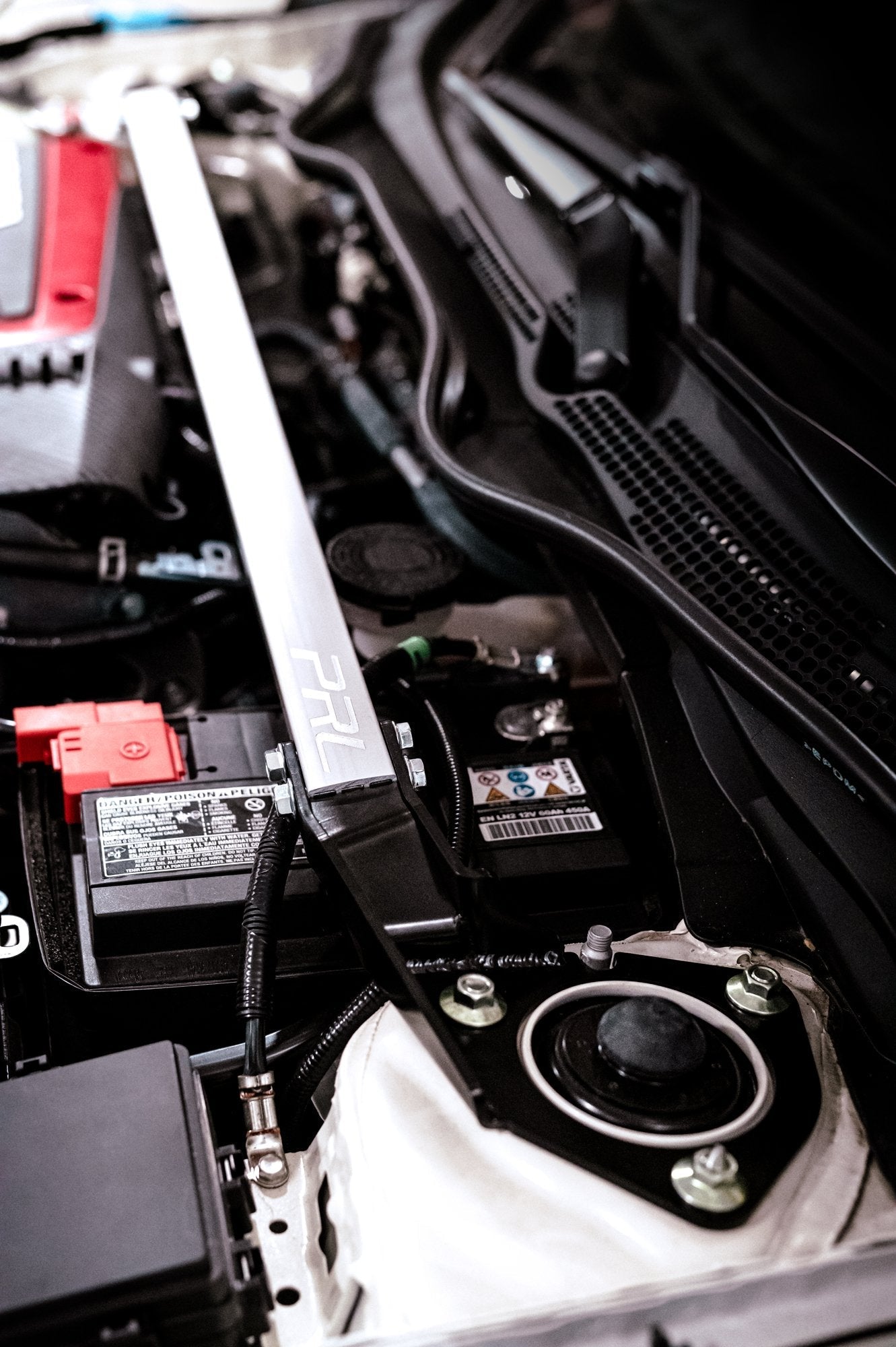 PRL Motorsports Throwback Strut Bar (Front) - Honda Civic 2016+ / Civic Type R FK8 17-21 - VTEC SLAYER