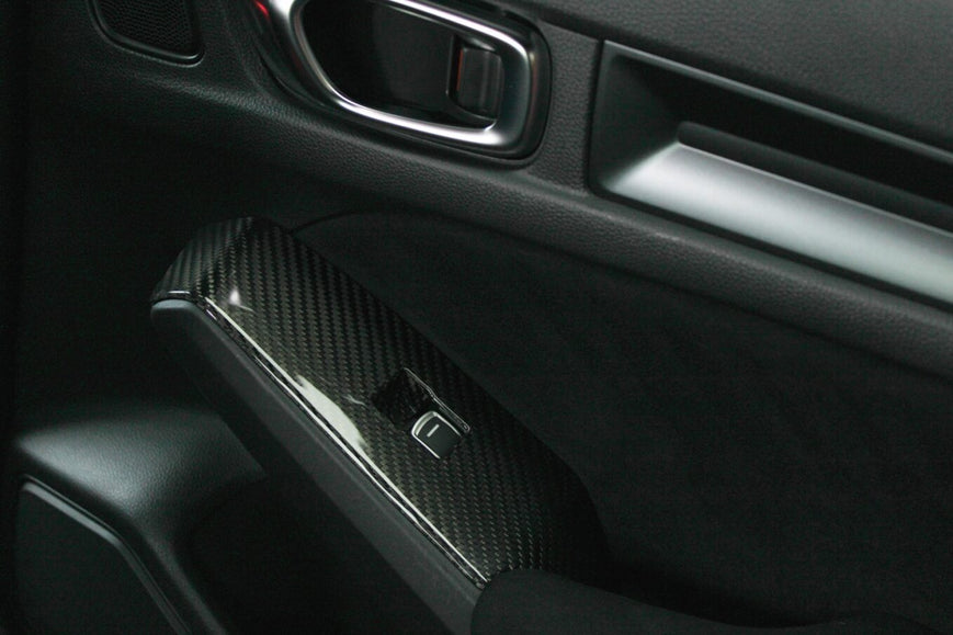 Cubiertas de fibra de carbono para interruptores de ventana (juego de 4) - Honda Civic Type R FL5 2023+