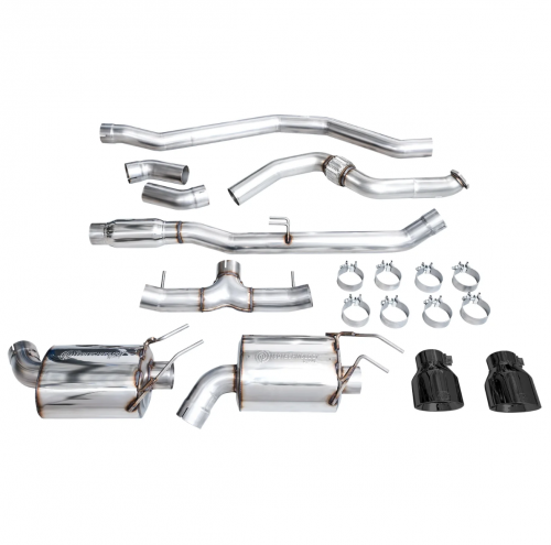 AWE 3015-33331 stainless steel catback exhaust system layout