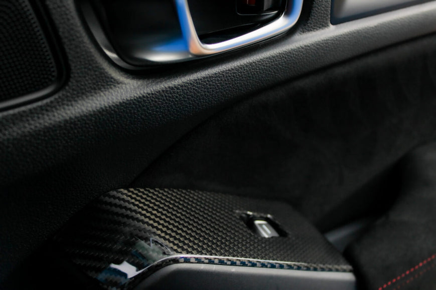 Cubiertas de fibra de carbono para interruptores de ventana (juego de 4) - Honda Civic Type R FL5 2023+