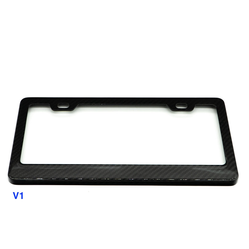 Dry Carbon Fiber License Plate Frames (Gloss, Matte, & Forged) - VTEC SLAYER