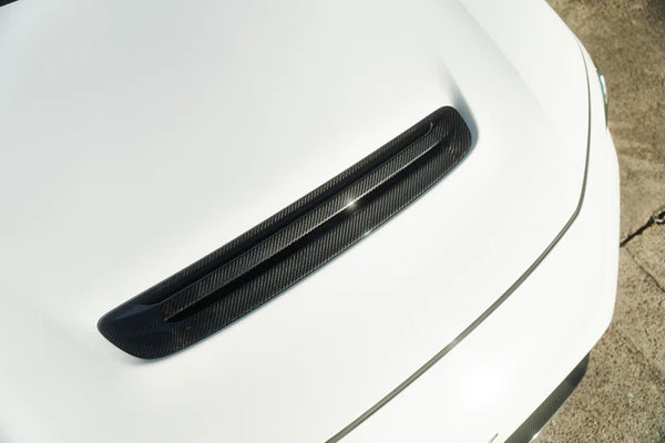 Cubierta de conducto de fibra de carbono para el capó del motor del Honda Civic Type R FL5 (modelos 2023 y posteriores)