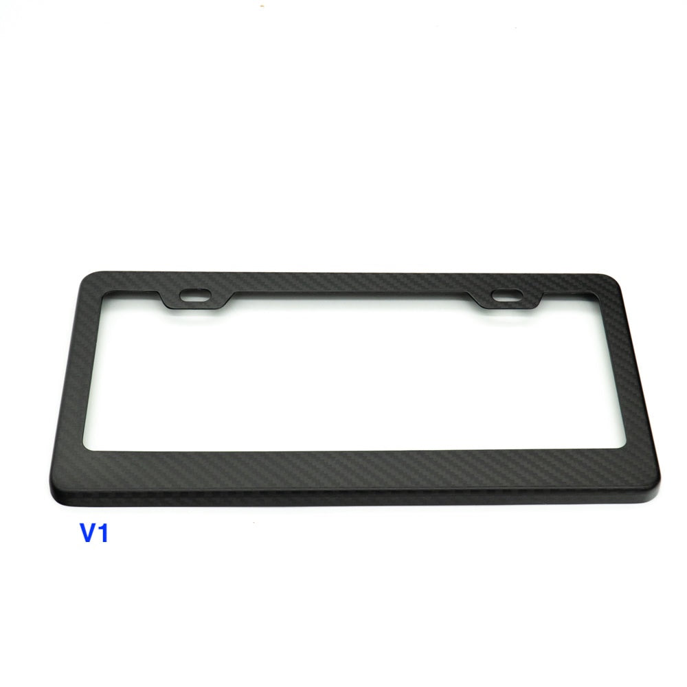 Dry Carbon Fiber License Plate Frames (Gloss, Matte, & Forged) - VTEC SLAYER