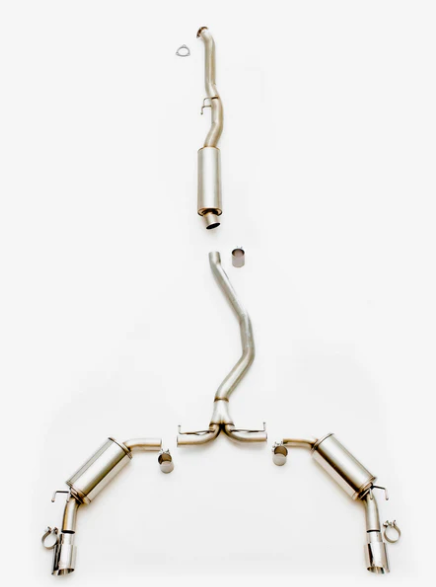 Tubo de escape delantero y trasero con puntas pulidas