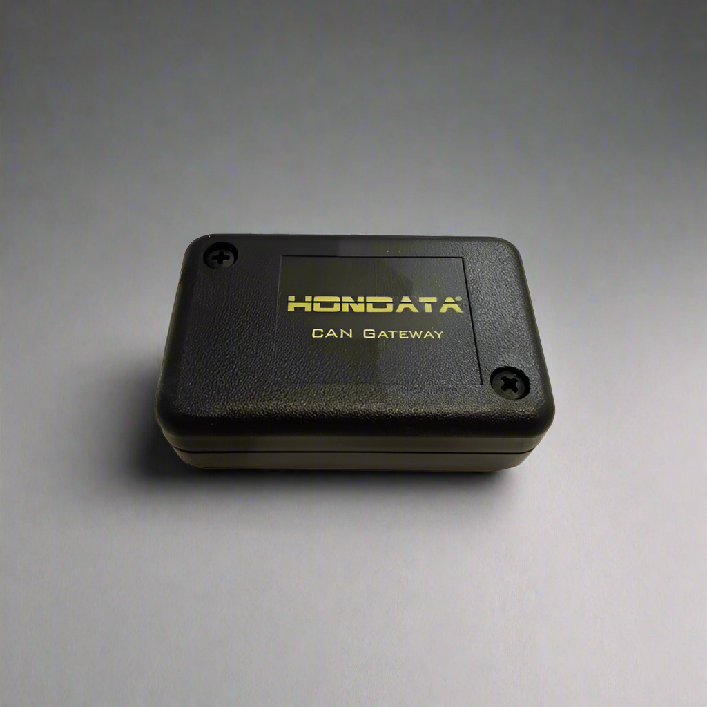 Close up of the Hondata CAN BUS Gateway for the 10th gen Honda Civic Type-R FK8 to be able to instantly jailbreak the ECU for Hondata Flashpro tuning