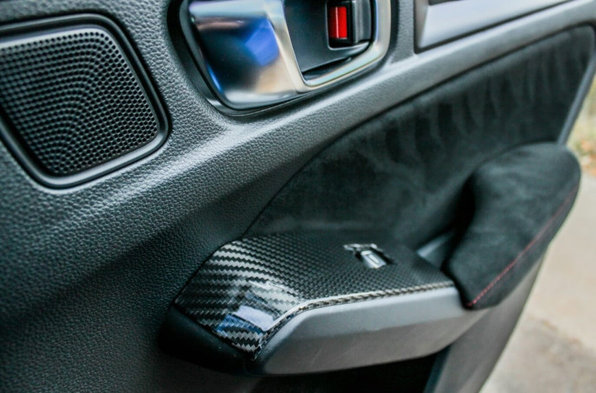 Cubiertas de fibra de carbono para interruptores de ventana (juego de 4) - Honda Civic Type R FL5 2023+