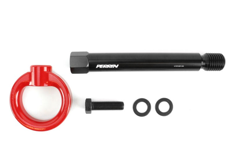 PERRIN 17-21+ Honda Civic Si/Type R/Touring/Hatchback Tow Hook Kit Rear - Red