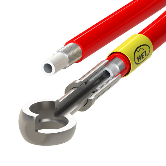 HEL Performance Clutch Line for Honda Civic FN2 2.0 Type-R Right Hand Drive 2006- Flexible, Stainless Steel Braided