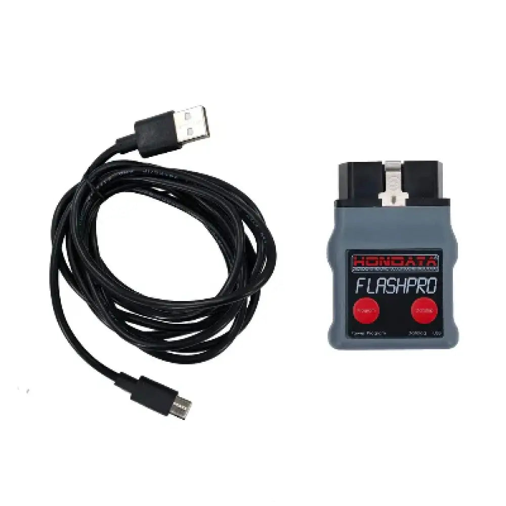 Close up of the power cable and Hondata FlashPro device for 2006-2009 Honda S2000