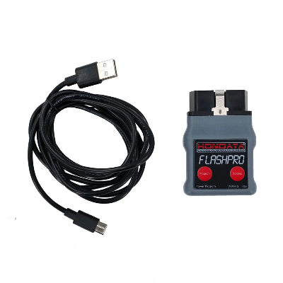 Close up of the power cable and Hondata FlashPro device for 2006-2009 Honda S2000