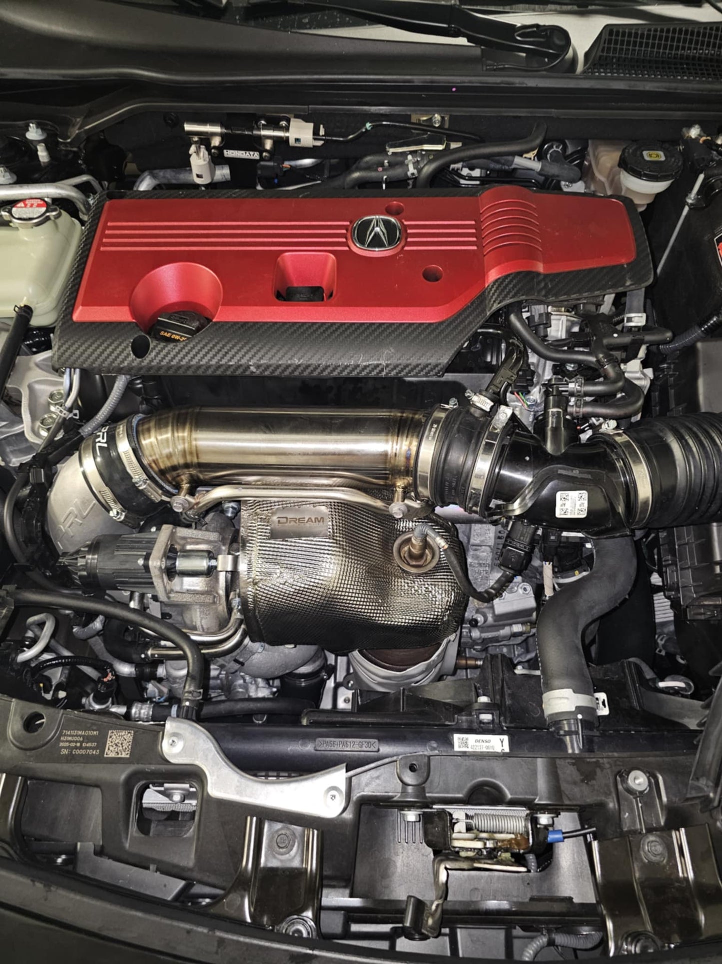 OEM Style Hard Lagged Turbo Heat Shield for 2017+ Honda Civic Type R FK8 FL5 / 2024+ Integra Type S DE5 2.0T
