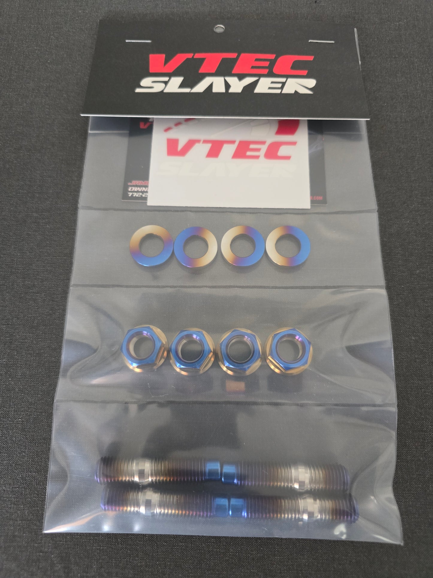 Titanium Exhaust Stud Kit for 2017+ Honda Civic Type R FK8 FL5 DE5 2.0T (Set of 4) - VTEC SLAYER