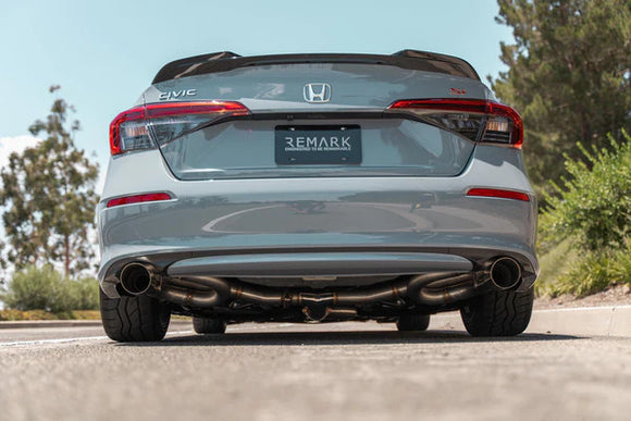 Remark Link Loop Exhaust for 11th Gen Civic Si & 5th Gen Integra 1.5T installed on Sonic Gray 2023 Honda Civic Si