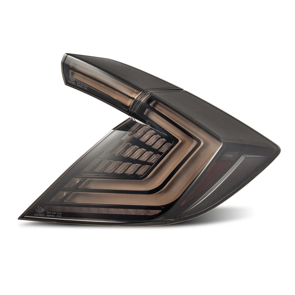 AlphaRex NOVA-Series Prismatic LED Taillights in Black Smoke for FKx Honda Civic / Type R [676010]