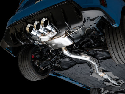 Escape AWE Tuning para Honda Civic Type R FL5 Touring Edition 2023 con triple punta plateada cromada