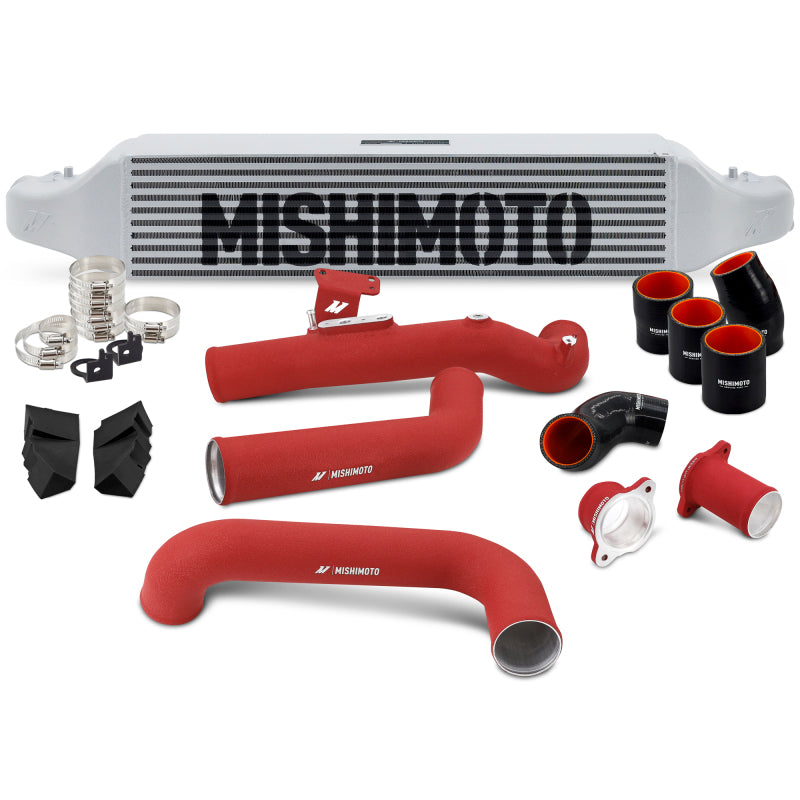Kit de intercooler Mishimoto para Honda Civic 1.5T 2022+ - Intercooler plateado - Tuberías rojas