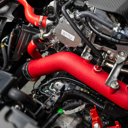 Kit intercooler Mishimoto 2023+ Honda Civic Type-R con tubos - Intercooler plateado/Tubos rojos