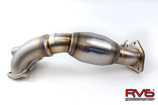 RV6 Catted Downpipe for Honda Civic 2.0L 2016+ and 2022+ – Performance Stainless Steel Exhaust Upgrade