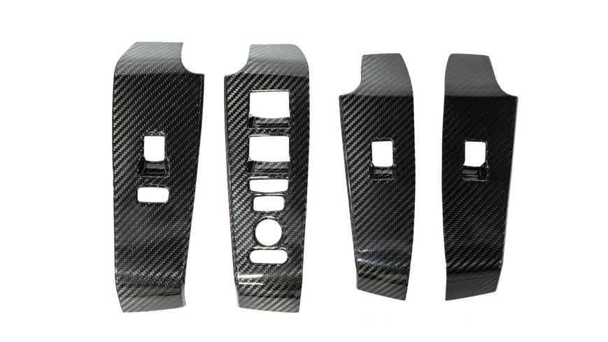Cubiertas de fibra de carbono para interruptores de ventana (juego de 4) - Honda Civic Type R FL5 2023+