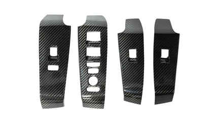 Cubiertas de fibra de carbono para interruptores de ventana (juego de 4) - Honda Civic Type R FL5 2023+