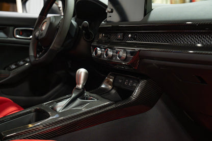 OLM LE Carbon Fiber Shift Panel Side Covers (3pc) - 2023+ Honda Civic FL5 Type R - VTEC SLAYER