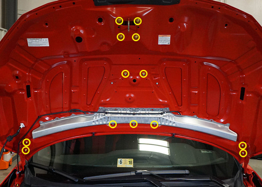 Kit de Tornillos de Titanio para el Capó - Honda Civic Type R (2017-2021)