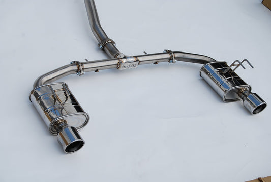 Invidia Dual Q300 - Punta de acero inoxidable laminada, sin pulir, para tubería Catback