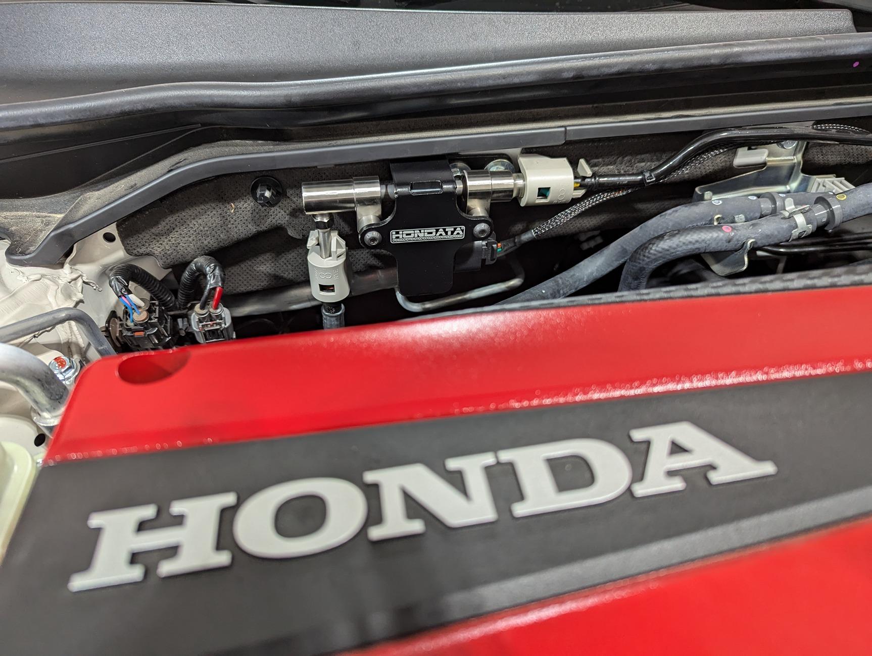 Hondata CANFlex installed on 11th Gen Civic Type R engine bay