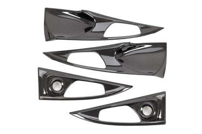 OLM LE Carbon Fiber Interior Door Handle Trim Covers (Full Set) - 2016 - 21 Honda Civic / 2017-21 Honda Civic Type R - VTEC SLAYER