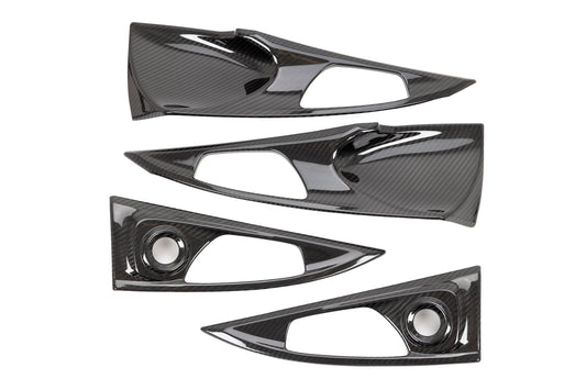 OLM LE Carbon Fiber Interior Door Handle Trim Covers (Full Set) - 2016 - 21 Honda Civic / 2017-21 Honda Civic Type R - VTEC SLAYER