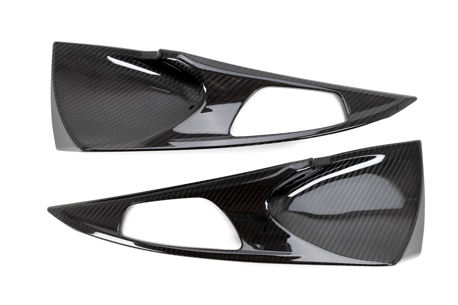 OLM LE Carbon Fiber Interior Door Handle Trim Covers (Full Set) - 2016 - 21 Honda Civic / 2017-21 Honda Civic Type R - VTEC SLAYER