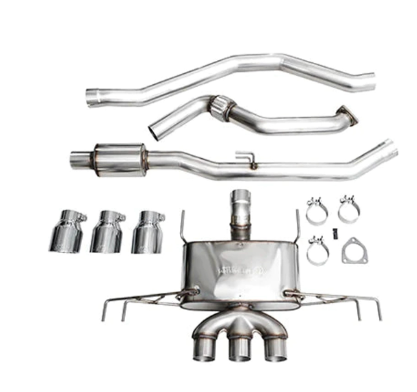 Escape AWE Tuning para Honda Civic Type R FL5 Touring Edition 2023 con triple punta plateada cromada