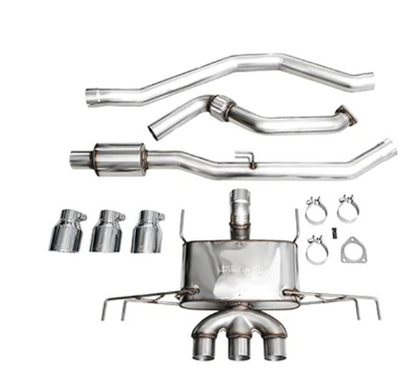 Escape AWE Tuning para Honda Civic Type R FL5 Touring Edition 2023 con triple punta plateada cromada