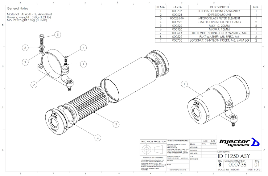 Injector Dynamics ID-F1250 Fuel Filter