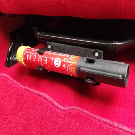 WOT Fire Extinguisher Seat Mount Installed in Civic Type R FK8