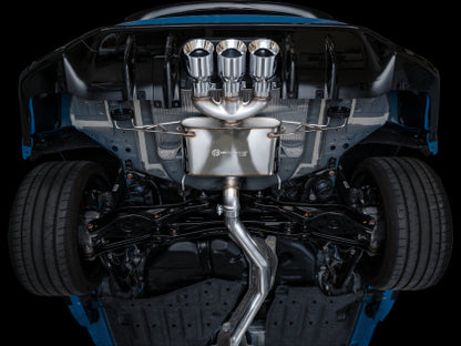 Escape AWE Tuning para Honda Civic Type R FL5 Touring Edition 2023 con triple punta plateada cromada