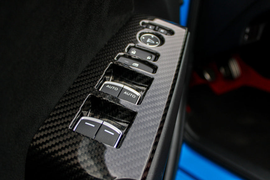 Cubiertas de fibra de carbono para interruptores de ventana (juego de 4) - Honda Civic Type R FL5 2023+