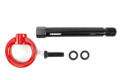 PERRIN 17-21+ Honda Civic Si/Type R/Touring/Hatchback Tow Hook Kit Rear - Red