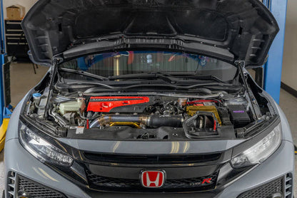 Puntales de capó OLM con revestimiento de fibra de carbono | Honda Civic Hatchback y Type-R FK8 2017-2021