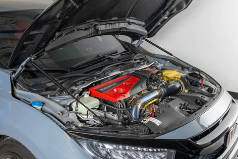 Puntales de capó OLM con revestimiento de fibra de carbono | Honda Civic Hatchback y Type-R FK8 2017-2021