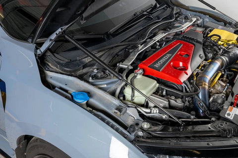 Puntales de capó OLM con revestimiento de fibra de carbono | Honda Civic Hatchback y Type-R FK8 2017-2021