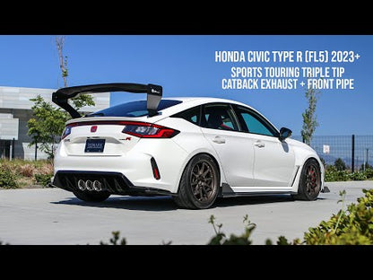 Escape Catback de triple punta Remark con tubo delantero para Honda Civic Type-R (FL5) 2023+