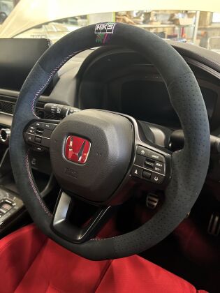 HKS Suede Steering Wheel for 2023+ Honda Civic Type R FL5