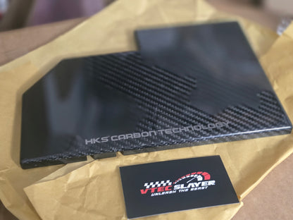 HKS Dry Carbon Fiber Fuse Box Cover for 2023–2026 Honda Civic Type R FL5