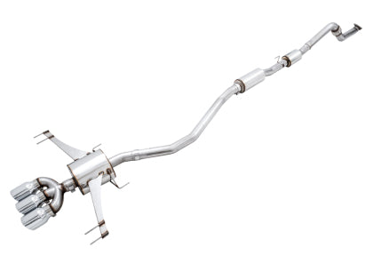 AWE Tuning 2017+ Honda Civic Type R Touring Edition Exhaust w/Front & Mid Pipes - Chrome Silver Tips - VTEC SLAYER