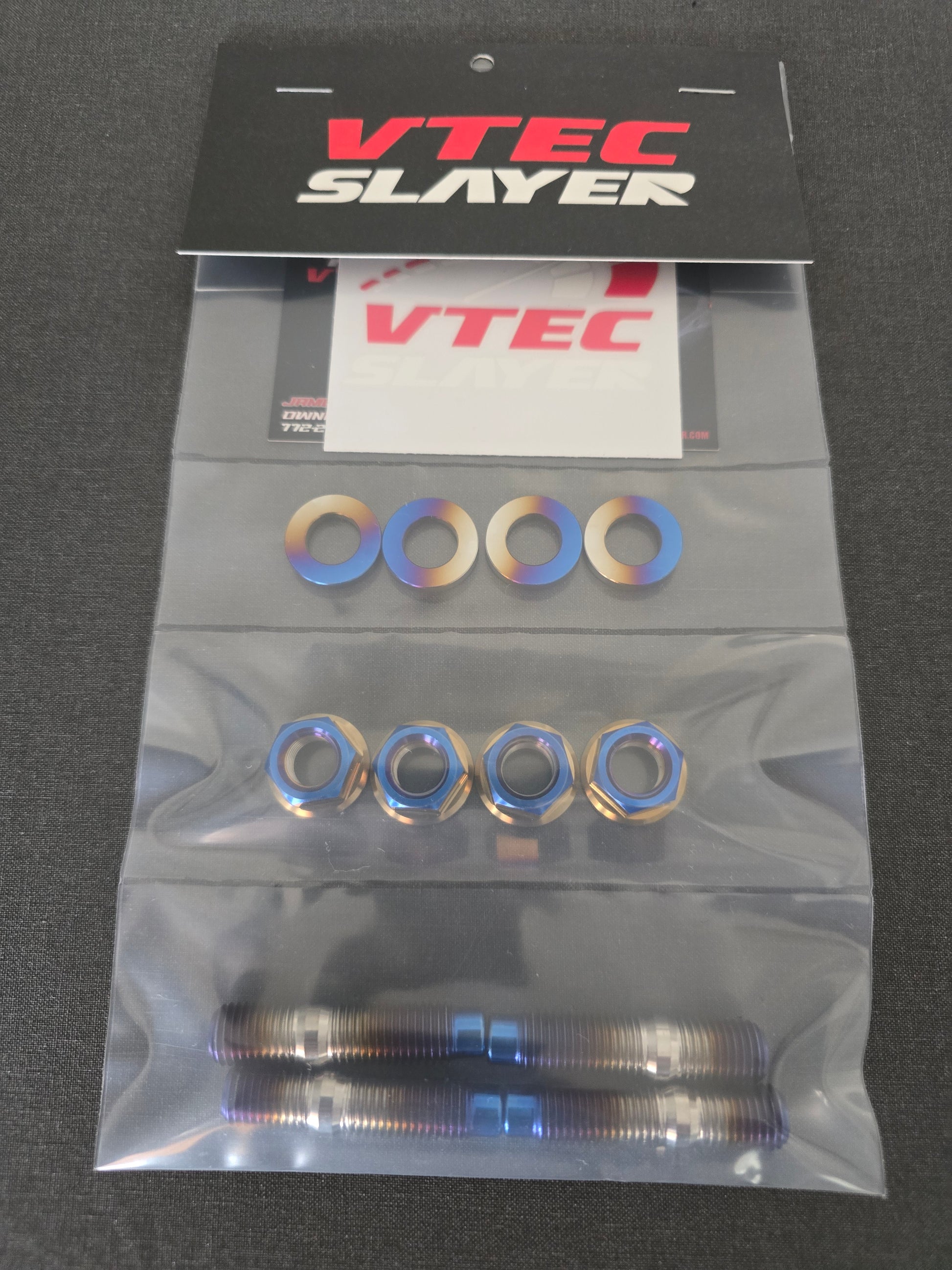 Titanium Exhaust Stud Kit for 2017+ Honda Civic Type R FK8 FL5 DE5 2.0T (Set of 4) - VTEC SLAYER