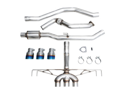 AWE 23-26 Honda Civic Type R Track Edition Triple Vapor Blue Exhaust
